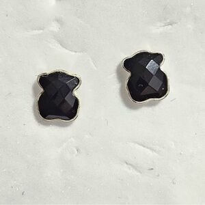 Tous Black Bear Earrings